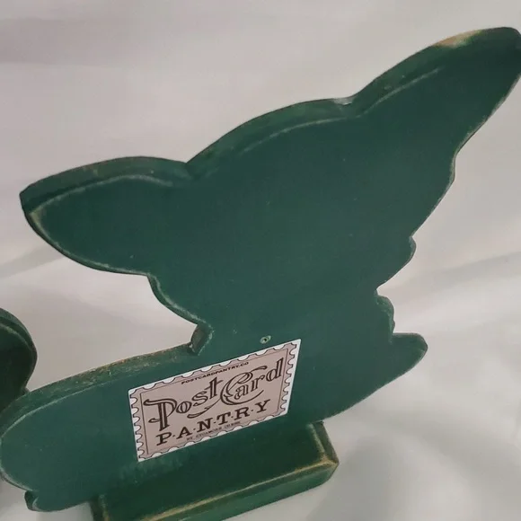 Vintage PostCard Cut-Out Christmas  Decor Left/Right Facing Wooden Fawn Charming - Picture 7 of 7